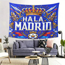Lade das Bild in den Galerie-Viewer, Stylische Fan-Deko für dein Zuhause | Hala Madrid Wandteppich
