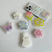 Lade das Bild in den Galerie-Viewer, 3D Blumen-Phone Grip | Transparenter Handyhalter & Ständer in stilvollem Blumen-Design