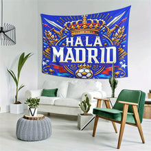 Lade das Bild in den Galerie-Viewer, Stylische Fan-Deko für dein Zuhause | Hala Madrid Wandteppich