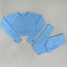 Lade das Bild in den Galerie-Viewer, Seamless Yoga Set für Damen | Leggings, Shorts und Top