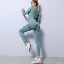 Lade das Bild in den Galerie-Viewer, Seamless Yoga Set für Damen | Leggings, Shorts und Top