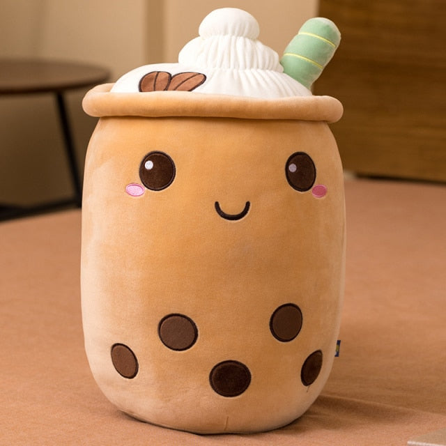 Kawaii Bubble Tea Stofftier - Flauschiges Plüschtier In Lila, 21 Cm