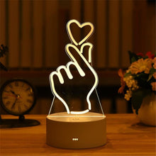 Lade das Bild in den Galerie-Viewer, 3D LED Lampe mit Valentinstags Motiven