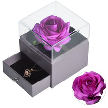 Lade das Bild in den Galerie-Viewer, Ewige Rose mit Schmuck | Geschenkbox zum Valentinstag
