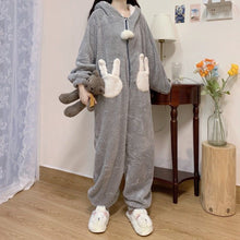 Lade das Bild in den Galerie-Viewer, Hasen Pjyama Onesie Kigurumi | Kuschelig & Bequem