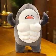 Lade das Bild in den Galerie-Viewer, Muskel-Hai Kuscheltier | Lustiges &amp; Starkes Kuscheltier mit Cartoon-Design
