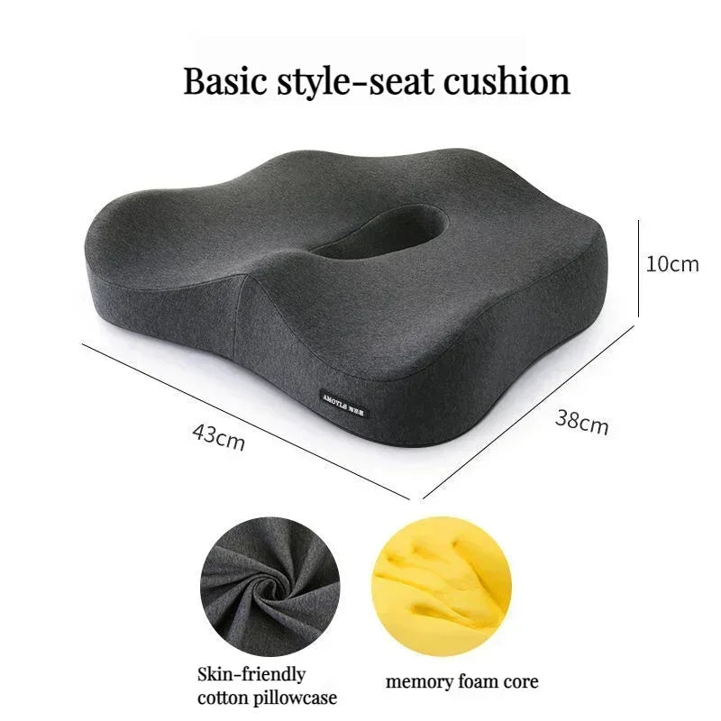 Ergonomisches Sitzkissen mit Memory Foam | Für Büro, Auto oder Zuhause