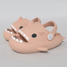 Lade das Bild in den Galerie-Viewer, Wolken Slipper mit Hai Motiv Kinder | Cozy Slipper | Cloud Sandals | Slides
