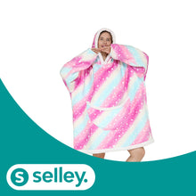 Lade das Bild in den Galerie-Viewer, Oversized Hoodie Decke mit Cartoon Designs | Die Kuscheldecke mit Ärmeln
