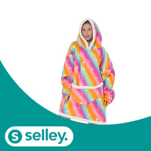 Lade das Bild in den Galerie-Viewer, Oversized Hoodie Decke mit Cartoon Designs | Die Kuscheldecke mit Ärmeln

