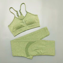Lade das Bild in den Galerie-Viewer, Seamless Yoga Set für Damen | Leggings, Shorts und Top
