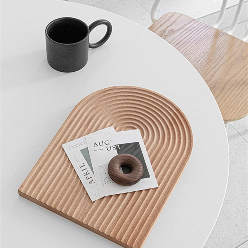 Nordic Untersetzer Tablett aus Holz für Deko, Schmuck oder Getränke