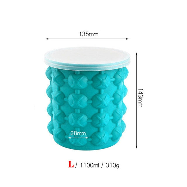 Form und Behälter für Eiswürfel (2-in1) –