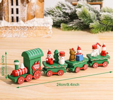 Lade das Bild in den Galerie-Viewer, Weihnachtsdekoration Zug aus Holz
