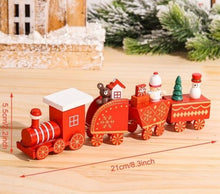 Lade das Bild in den Galerie-Viewer, Weihnachtsdekoration Zug aus Holz

