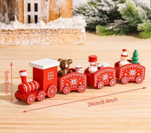 Lade das Bild in den Galerie-Viewer, Weihnachtsdekoration Zug aus Holz
