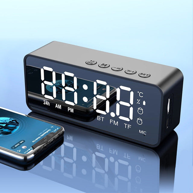 Bluetooth Lautsprecher mit Uhrzeit Anzeige & Wecker Funktion
