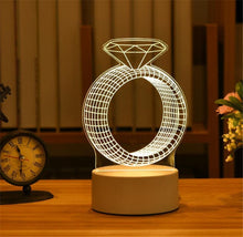 Lade das Bild in den Galerie-Viewer, 3D LED Lampe mit Valentinstags Motiven
