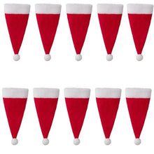 Lade das Bild in den Galerie-Viewer, Weihnachtliche Tischdekoration Weihnachtsmann Mütze für Besteck
