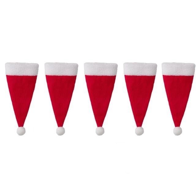 Weihnachtliche Tischdekoration Weihnachtsmann Mütze für Besteck