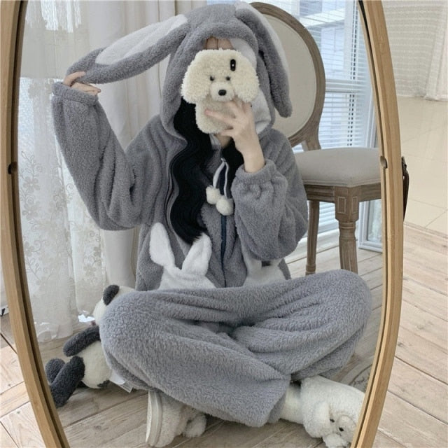 Hasen Pjyama Onesie Kigurumi | Kuschelig & Bequem